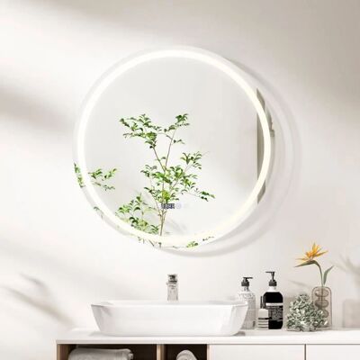 Miroir Murale LED Rond Costway avec Fonction Anti-buée - 3 Modes Lumineux - Publicité Miroir Murale LED Rond Costway avec Fonction Anti-buée - 3 Modes Lumineux - Publicité