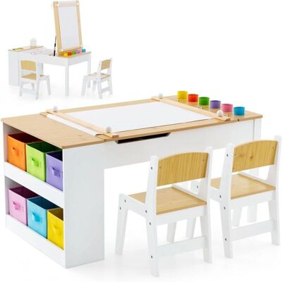 Costway - Ensemble - Mesa elevable - Juego de mesa y sillas Costway - Ensemble - Mesa elevable - Juego de mesa y sillas