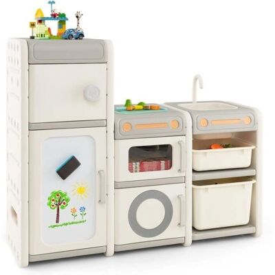 Costway Organisateur de Rangement pour Enfants - Multifonction avec Tableau Blanc & Évier - Publicité Costway Organisateur de Rangement pour Enfants - Multifonction avec Tableau Blanc & Évier - Publicité