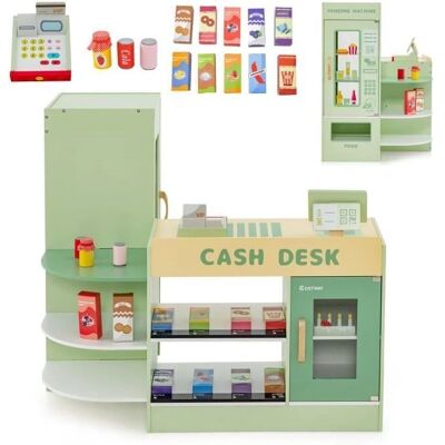 COSTWAY - Merchant 13 Accessories - Green wood - Playset - Publicité COSTWAY - Merchant 13 Accessories - Green wood - Playset - Publicité
