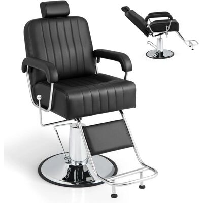 Silla de barbero Costway - Ajustable y Giratoria 360° - Salón & Tatuaje Silla de barbero Costway - Ajustable y Giratoria 360° - Salón & Tatuaje