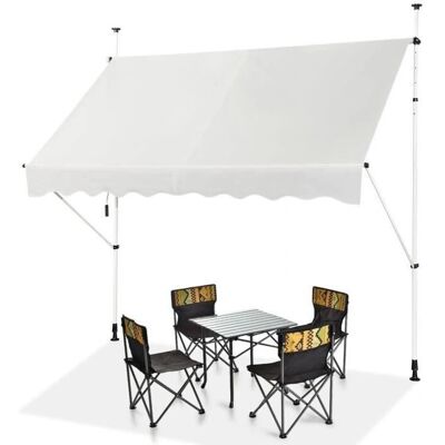 Toldo Retráctil Costway - Altura ajustable 200-300cm - Resistente Toldo Retráctil Costway - Altura ajustable 200-300cm - Resistente