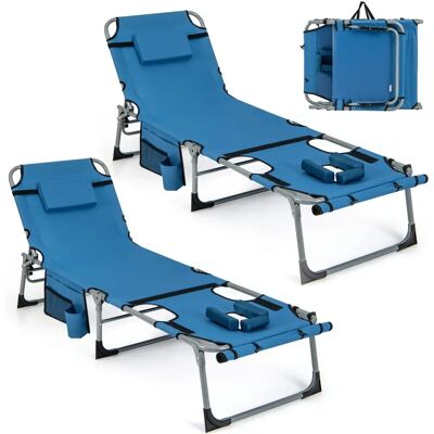 Silla reclinable ajustable 5 posiciones con agujero facial de Costway Silla reclinable ajustable 5 posiciones con agujero facial de Costway