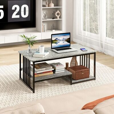Costway - Kunstmarmor-Couchtisch - Coffee table Costway - Kunstmarmor-Couchtisch - Coffee table