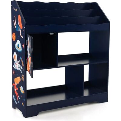 Estantería de almacenamiento infantil Costway - Azul - Organizador 3 en 1 Estantería de almacenamiento infantil Costway - Azul - Organizador 3 en 1