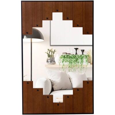 Espejo de marco rústico con teclas de piano 100x66cm Espejo de pared decorativo - Espejo Espejo de marco rústico con teclas de piano 100x66cm Espejo de pared decorativo - Espejo
