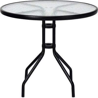 Mesa redonda de exterior de Costway - 70cm, soporta 50kg Mesa redonda de exterior de Costway - 70cm, soporta 50kg