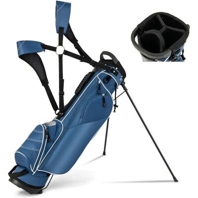 Costway - 9-Fonctions Sac de Transport - Bleu - 4 Compartiments - Sac de Golf sur Pied - Publicité Costway - 9-Fonctions Sac de Transport - Bleu - 4 Compartiments - Sac de Golf sur Pied - Publicité