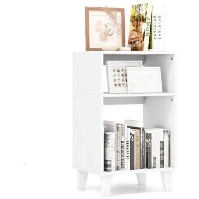 Costway Mesa auxiliar estrecha blanca de 3 niveles - Mesa de lado Costway Mesa auxiliar estrecha blanca de 3 niveles - Mesa de lado