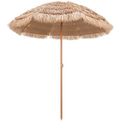 Costway - 220 cm strobescherm - 7-laags UV50+ dak - 8 ribben - Umbrella Costway - 220 cm strobescherm - 7-laags UV50+ dak - 8 ribben - Umbrella