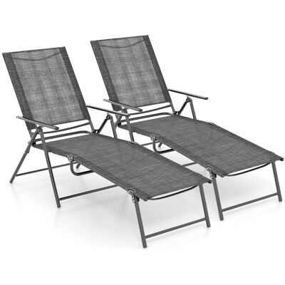 Costway - 2er Set Sonnenliege - Sun Lounger Costway - 2er Set Sonnenliege - Sun Lounger