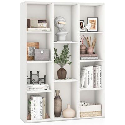 Costway Estantería Geométrica Blanca de 11 Cubos - Mueble para Libros Costway Estantería Geométrica Blanca de 11 Cubos - Mueble para Libros