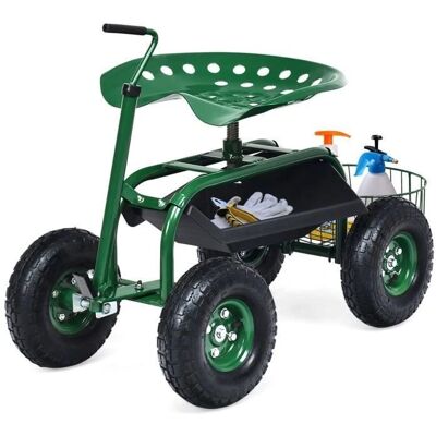 Costway - Chariot de Jardin - Vert - 4 Roues - Chariot de Jardin - Publicité Costway - Chariot de Jardin - Vert - 4 Roues - Chariot de Jardin - Publicité