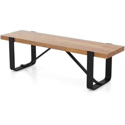 Costway - Long banc d'entrée à chaussures 152,5 cm - Bois naturel - Publicité Costway - Long banc d'entrée à chaussures 152,5 cm - Bois naturel - Publicité