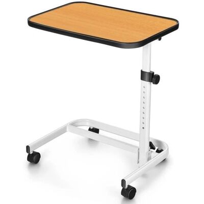 Costway - Overbed Table - 9-Position Height - Publicité Costway - Overbed Table - 9-Position Height - Publicité