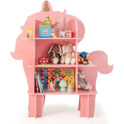 Costway Unicorn 3-Tier Bookshelf Rosa - 130cm Costway Unicorn 3-Tier Bookshelf Rosa - 130cm