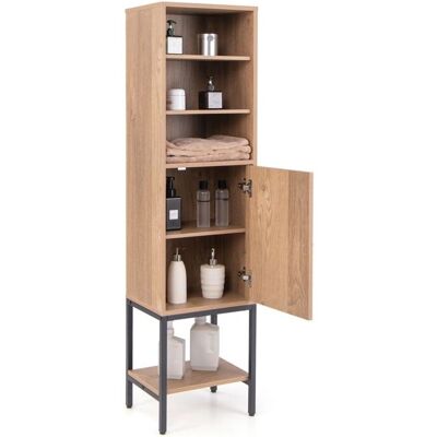 Costway Armoire145cm 38x30cm Gabinete de Almacenamiento Metálico Natural Costway Armoire145cm 38x30cm Gabinete de Almacenamiento Metálico Natural