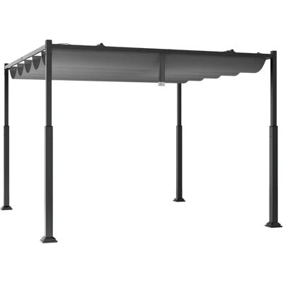 Pergola extérieure Costway 310 x 310 cm avec auvent rétractable - Publicité Pergola extérieure Costway 310 x 310 cm avec auvent rétractable - Publicité