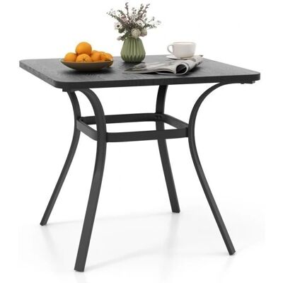 COSTWAY - Trädgårdsmatbord 80x80 - Gris - Garden Table COSTWAY - Trädgårdsmatbord 80x80 - Gris - Garden Table