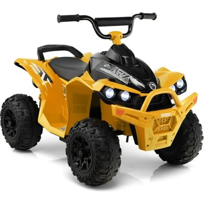 Costway 12V Kids Quad - Żółty - 2 Silniki - 4,3 km/h Quad bike Costway 12V Kids Quad - Żółty - 2 Silniki - 4,3 km/h Quad bike