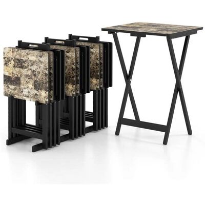 Costway - Ensemble de tables bistrot pliantes 4 - Noir - Publicité Costway - Ensemble de tables bistrot pliantes 4 - Noir - Publicité
