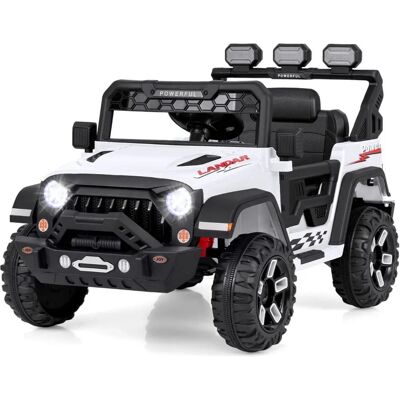Costway - 12V Kids Car - Biały - 2WD - Electric Toy Car Costway - 12V Kids Car - Biały - 2WD - Electric Toy Car