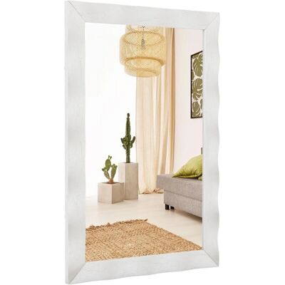 Costway - Miroir Mural - Blanc - 106x71.5 cm - Miroir - Publicité Costway - Miroir Mural - Blanc - 106x71.5 cm - Miroir - Publicité