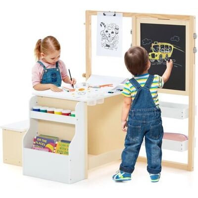 Costway - Table 4-in-1 - Réglable - Chevalet - Table pour enfants - Publicité Costway - Table 4-in-1 - Réglable - Chevalet - Table pour enfants - Publicité