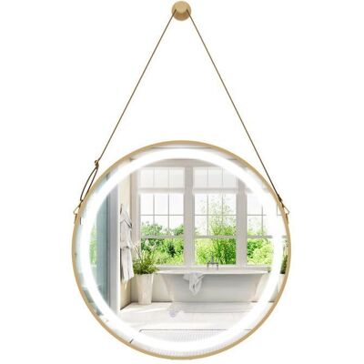 Miroir Salle de Bain Costway 60x60cm LED Lumière Anti-buée Argent - Publicité Miroir Salle de Bain Costway 60x60cm LED Lumière Anti-buée Argent - Publicité