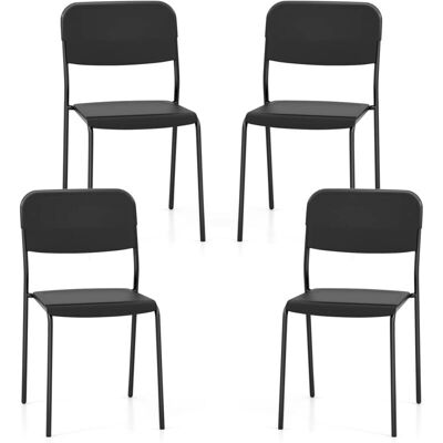 Costway Sillas de Comedor Apilables Modernas - Juego de Sillas Costway Sillas de Comedor Apilables Modernas - Juego de Sillas