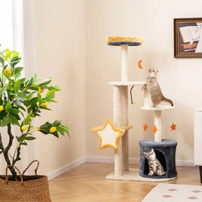 Costway - Kattenboom 128 cm - Sisal Costway - Kattenboom 128 cm - Sisal