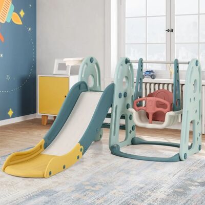 Costway - 4-in-1 Slide & Swing - Schommelset Costway - 4-in-1 Slide & Swing - Schommelset