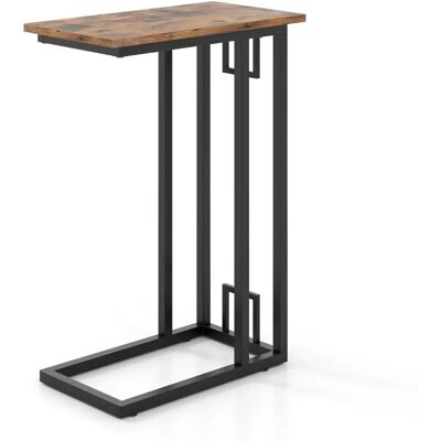Costway - Stolik boczny w kształcie litery C - 48x26x66 cm - Stolik do sofy Costway - Stolik boczny w kształcie litery C - 48x26x66 cm - Stolik do sofy