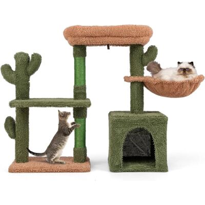Costway - Torre Cactus 81cm - Poste de Sisal - Multinivel - Árbol para Gatos Costway - Torre Cactus 81cm - Poste de Sisal - Multinivel - Árbol para Gatos