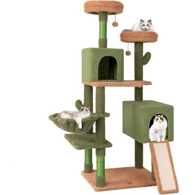 Costway - Árbol para gatos 160cm - Poste de sisal - condos felpa Costway - Árbol para gatos 160cm - Poste de sisal - condos felpa