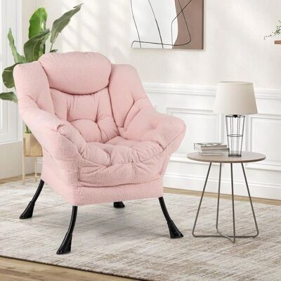 Costway - Grand Fauteuil Relax - Sherpa - Rembourré - Chaise - Publicité Costway - Grand Fauteuil Relax - Sherpa - Rembourré - Chaise - Publicité