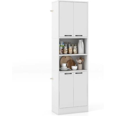 Costway - 190cm Blanc 4 Portes - Placard de rangement - Publicité Costway - 190cm Blanc 4 Portes - Placard de rangement - Publicité
