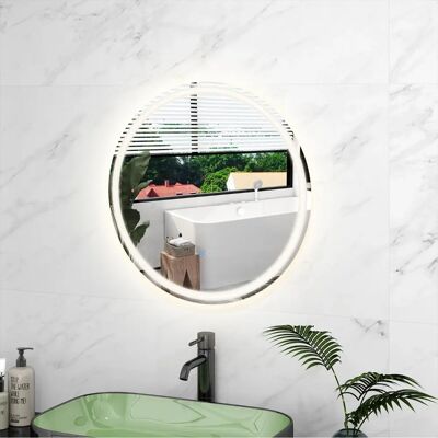 Costway - LED Mirror - Anti-fog - Dual-light - LED Bath Mirror Costway - LED Mirror - Anti-fog - Dual-light - LED Bath Mirror