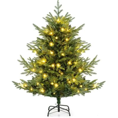 Costway 135 cm Artificial Christmas Tree 442 Tips 160 LEDs Costway 135 cm Artificial Christmas Tree 442 Tips 160 LEDs