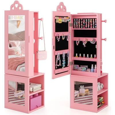 Costway - 3-in-1 Mirror Cabinet - różowy - 3-in-1 - Mirror Cabinet Costway - 3-in-1 Mirror Cabinet - różowy - 3-in-1 - Mirror Cabinet