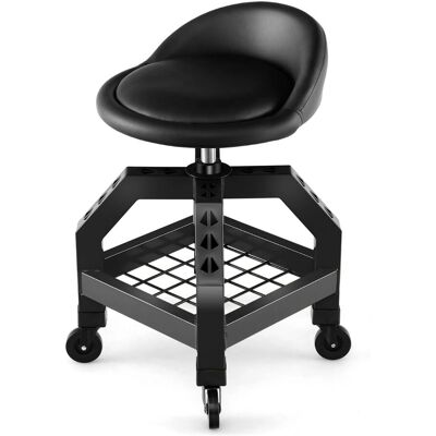 Costway - Tabouret d'Atelier Réglable en Hauteur 67-80 cm - 67-80 cm - 4 roues universelles - Workshop Stool - Publicité Costway - Tabouret d'Atelier Réglable en Hauteur 67-80 cm - 67-80 cm - 4 roues universelles - Workshop Stool - Publicité