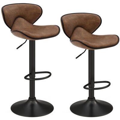 Costway - Bar Stool Set - 360° pivot - 81-101 cm - Publicité Costway - Bar Stool Set - 360° pivot - 81-101 cm - Publicité
