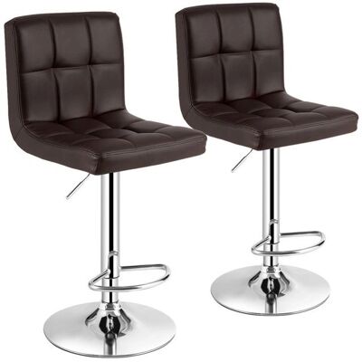 Costway - Tabourets de bar en PU - 360° - 65-85 cm - Tabourets - Publicité Costway - Tabourets de bar en PU - 360° - 65-85 cm - Tabourets - Publicité