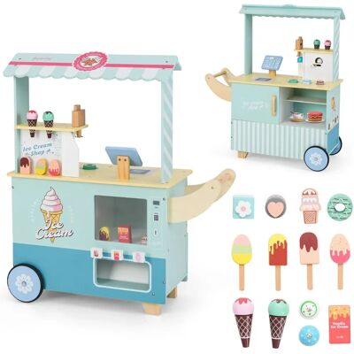 Chariot à Glaces Costway - Jouet de Rôle avec Distributeur Magnétique - Publicité Chariot à Glaces Costway - Jouet de Rôle avec Distributeur Magnétique - Publicité