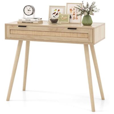 Costway - Table Console Rotin - Rotin - Table Console - Publicité Costway - Table Console Rotin - Rotin - Table Console - Publicité