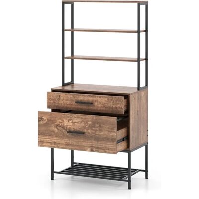 Costway - Aktenschrank mit Ladestation - 3 open rekken - printer stand - Storage Cabinet Costway - Aktenschrank mit Ladestation - 3 open rekken - printer stand - Storage Cabinet