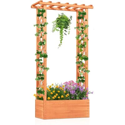Costway Pionier pionowy - Pergola, Zawieszony dach, 2-w-1 Drewno Costway Pionier pionowy - Pergola, Zawieszony dach, 2-w-1 Drewno