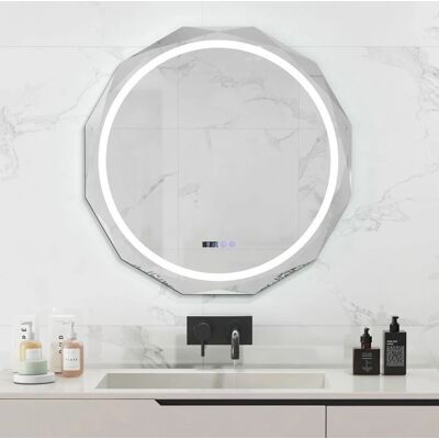 Costway - Miroir salle de bain HD LED antibuée - 3 couleurs - Publicité Costway - Miroir salle de bain HD LED antibuée - 3 couleurs - Publicité