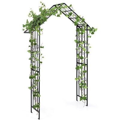 Costway - Arche de Jardin Moderne - Negro - 140x40x223 cm - Arco de jardín Costway - Arche de Jardin Moderne - Negro - 140x40x223 cm - Arco de jardín