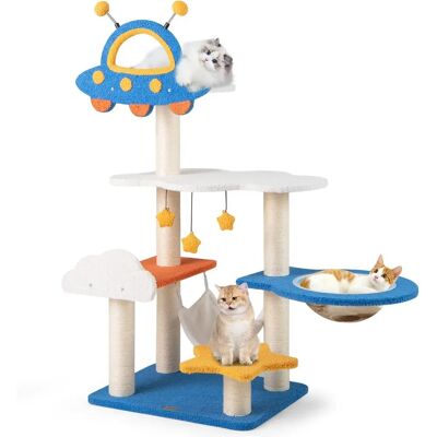 Costway - 124CM - Capsule UFO - 7 Niveaux - Arbre à chat - Publicité Costway - 124CM - Capsule UFO - 7 Niveaux - Arbre à chat - Publicité